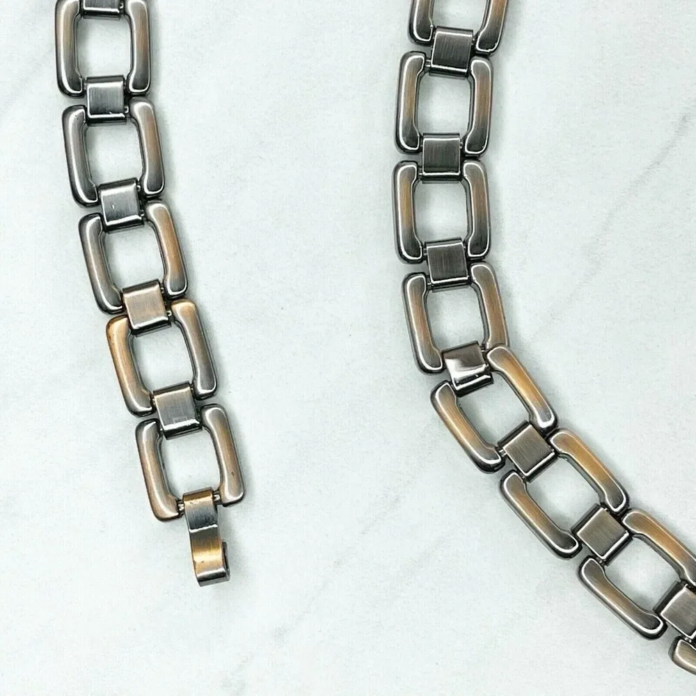 Womens Bronze Square Chain Link Belt ✨ S/M